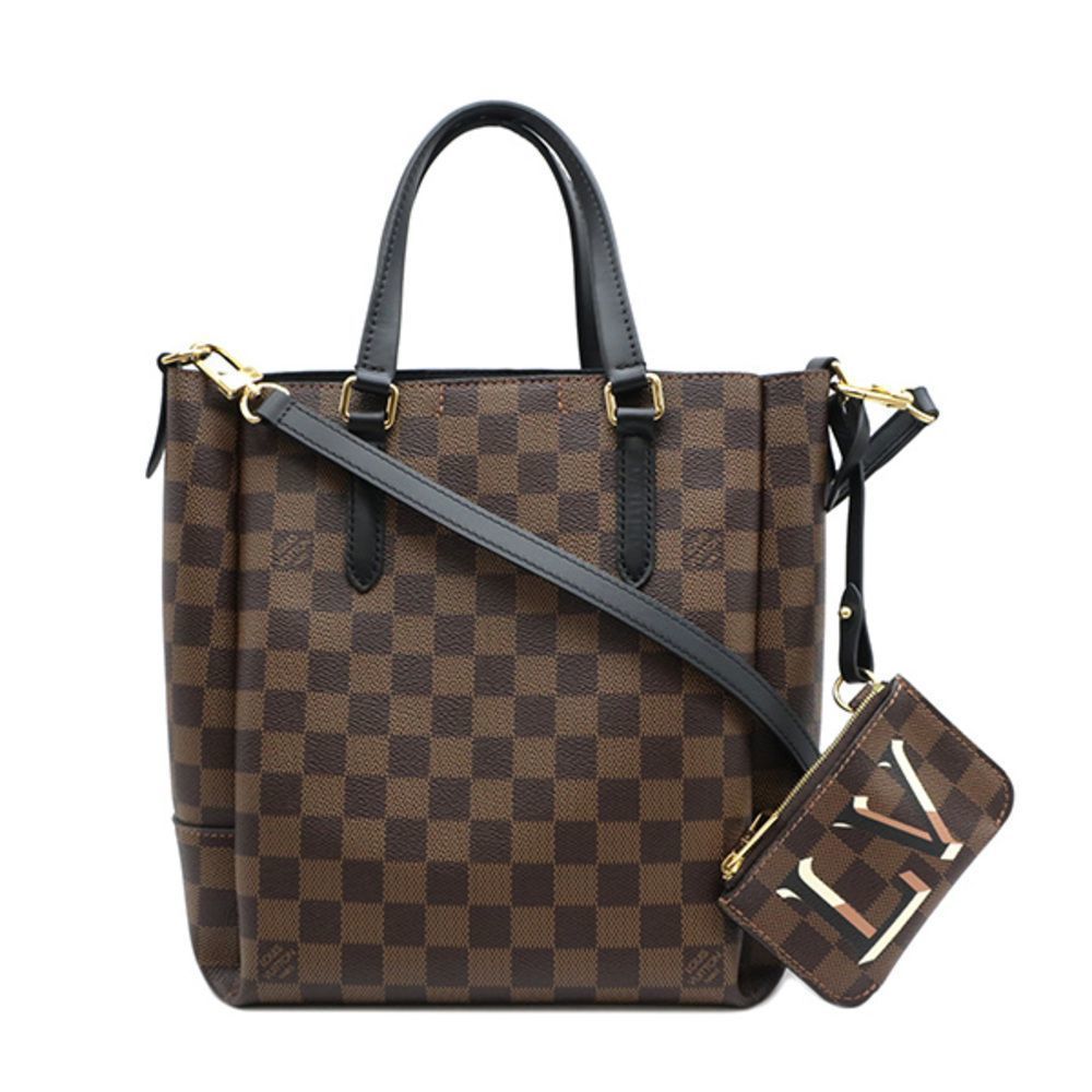 Belmont Metal Fittings NV Damier Canvas Brown Gold BB 2way Tote Bag Shoulder Bag